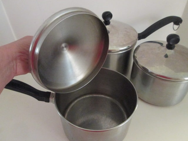 Farberware 3 Piece Stainless Steel Covered Sauce Pans - 2