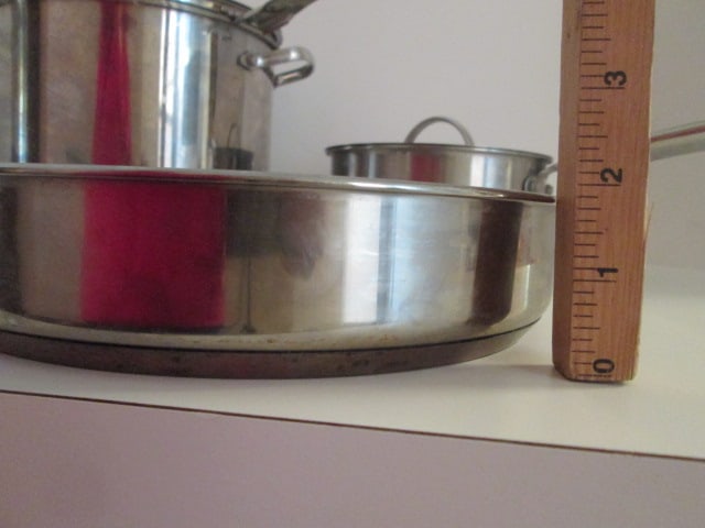 Martha Stewart Everyday Stainless/Copper 8 Quart Stockpot, 2 Quart Sauce Pan and 10" Skillet - 5