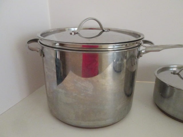Martha Stewart Everyday Stainless/Copper 8 Quart Stockpot, 2 Quart Sauce Pan and 10" Skillet - 7