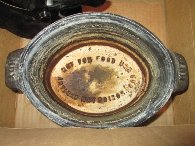 Enamel over Cast Wood Stove Steamer Pot and Heat Powered Stove Fan - 2