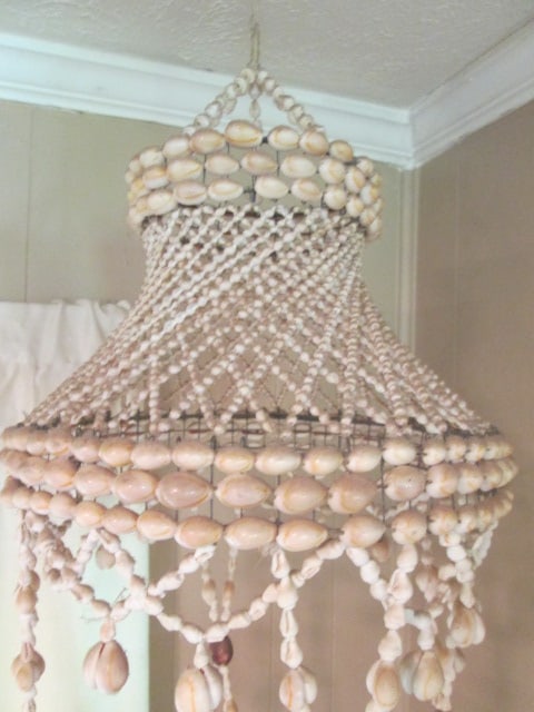 Midcentury Handcrafted Seashell Hanging Planter Basket - 4