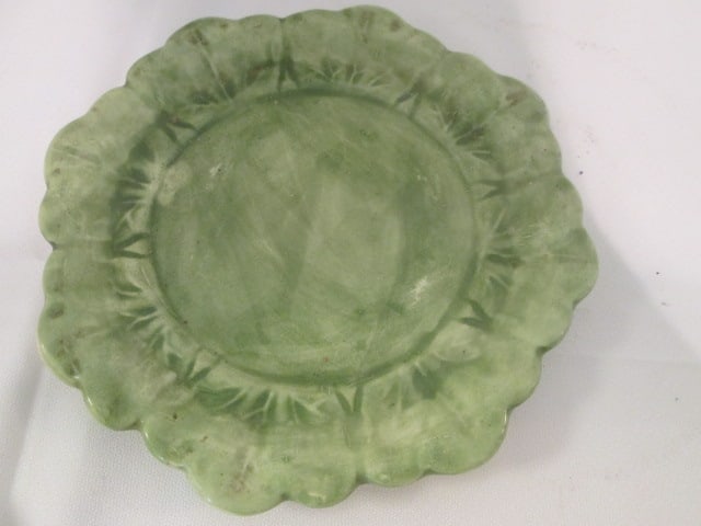 Retro Handcrafted Ceramic "Bunnies in Cabbage Leaves" Butter Dish - 3