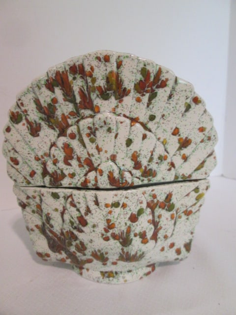 Retro Handcrafted Ceramic Drip Glaze Turkey Covered Dish - 3