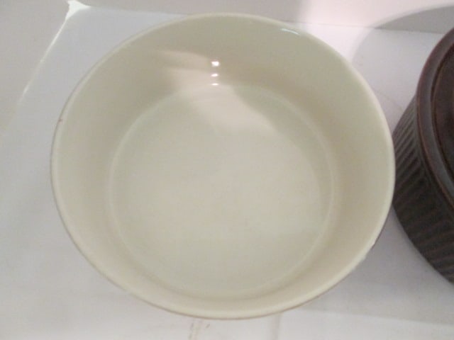 Midcentury Hall's Superior Quality Kitchenware "Blue Bouquet" Pattern Straight Sided Bowl - 3