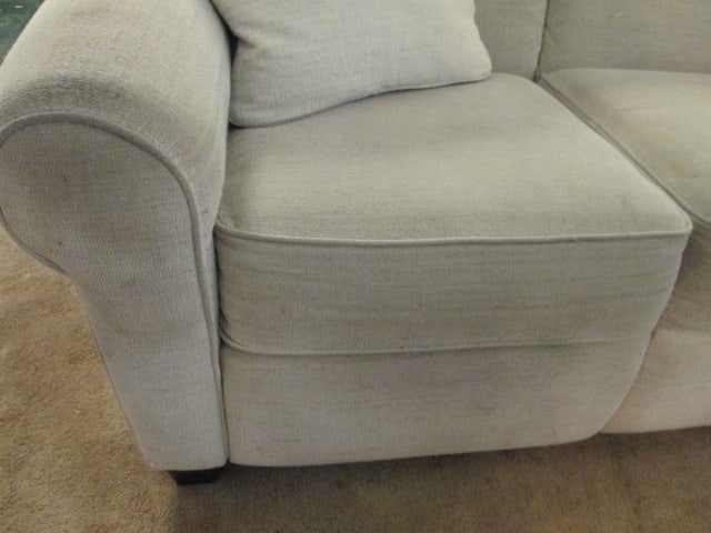 Upholstered Sofa with Dual Power-Operated Footrests with Pair of Matching Throw Pillows - 2