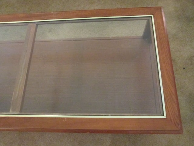 Tiered Glass Top Wood Coffee Table - 2