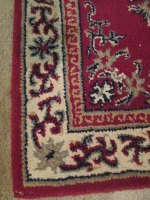 Minuteman Hearth and Area Rugs Oriental Series 100% Wool Burgundy Hearth Rug - 2