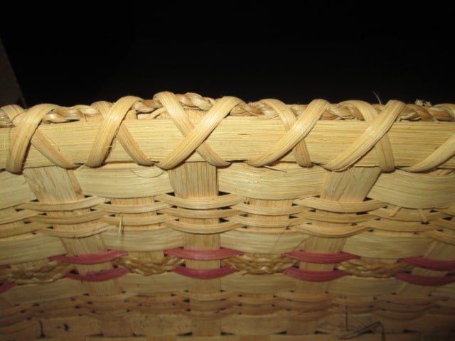 2 Loop Handle Split Oak Magazine Basket - 3
