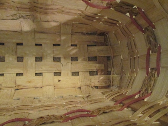2 Loop Handle Split Oak Magazine Basket - 4