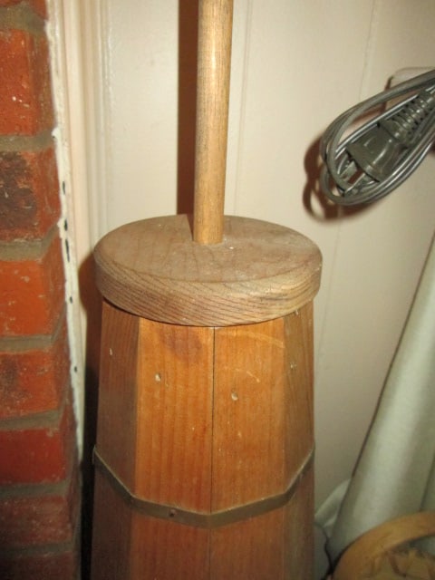 Banded Paneled Side Folk Art Inspired Churn - 3