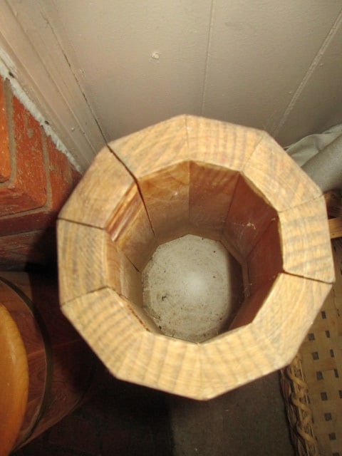 Banded Paneled Side Folk Art Inspired Churn - 4