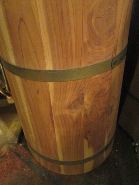 Banded Cedar Folk Art Inspired Churn - 2