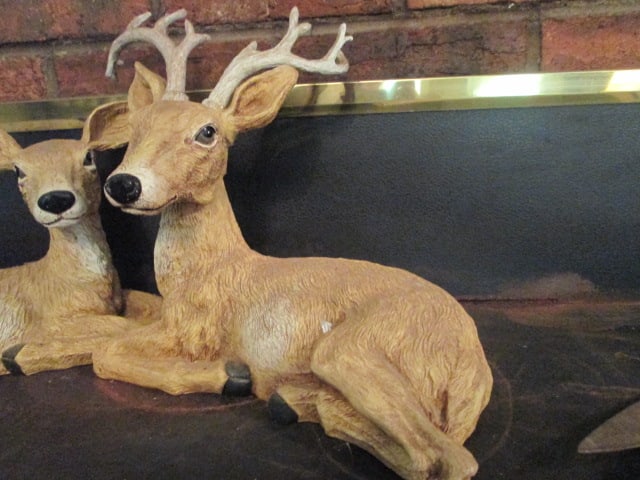 3 Piece Sculpted Deer Family Figures - 4