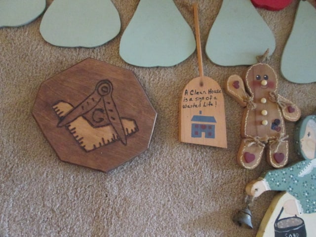 Grouping of Handcrafted Americana Folk Art Home Accents - 2