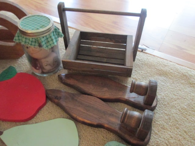 Grouping of Handcrafted Americana Folk Art Home Accents - 4