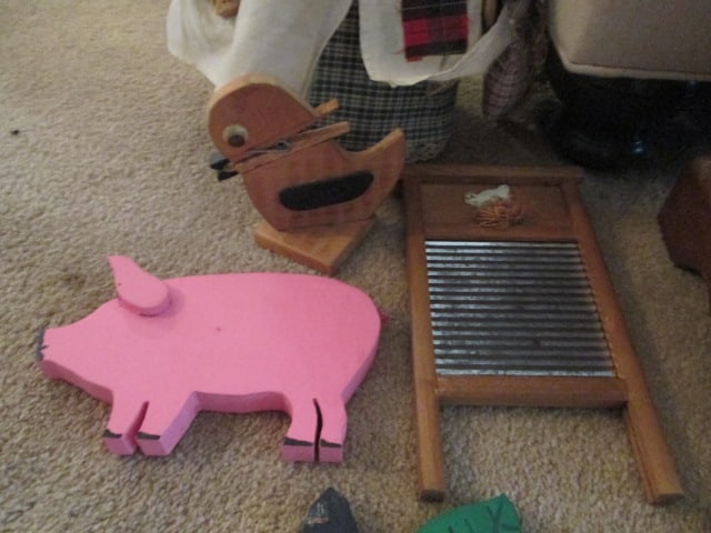 Grouping of Handcrafted Americana Folk Art Home Accents - 7