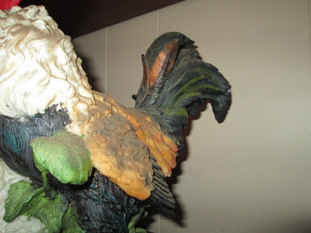 Sculpted Rooster Shelf Sitter and Sculpted Hen and Rooster Statue - 5