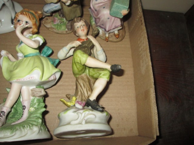 Bisque Porcelain Figures Depicting Victorian Era People - 3