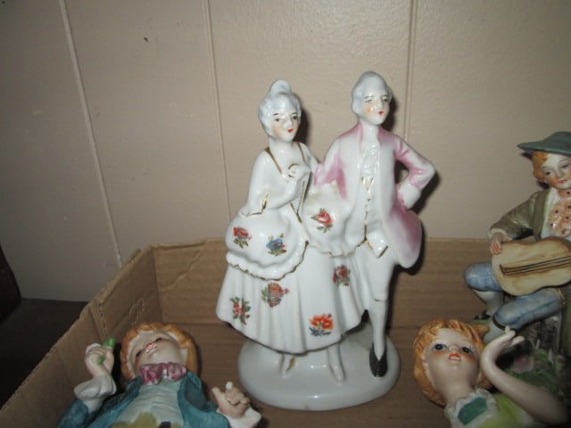 Bisque Porcelain Figures Depicting Victorian Era People - 4