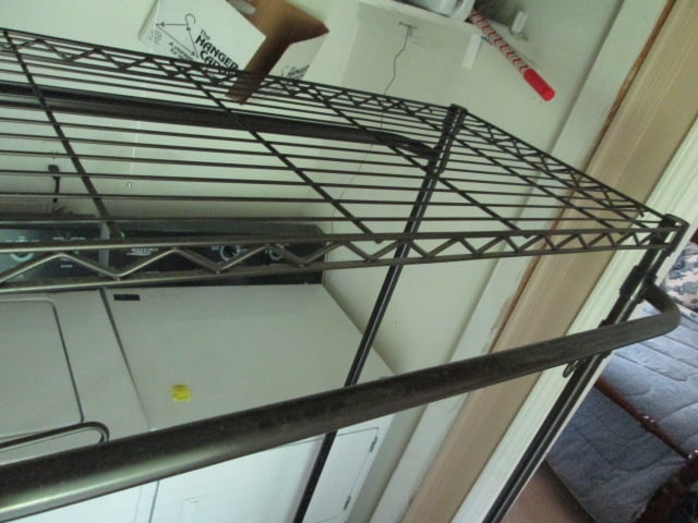 Portable Black Wire Hanging Rod Utility Cart - 4