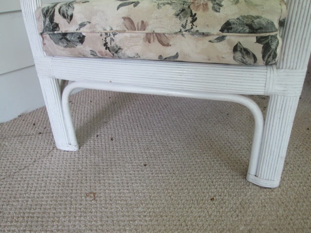 3 Piece Painted White Rattan Sofa and Arm Chair Set - 2