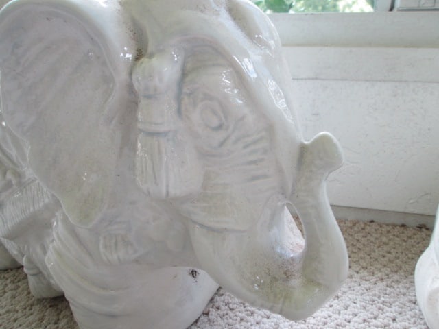 Retro Handcrafted Ceramic Elephant Planter - 2
