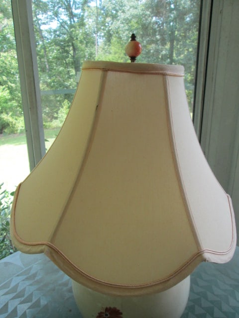 Handpainted Pottery Ball Vase Table Lamp - 3