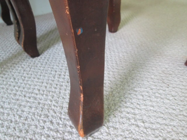 Pair of Faux Leather Seat Stools with Nail Heads - 4