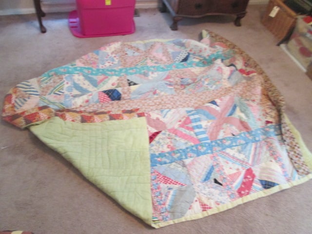 Three Antique Hand Sewn Patchwork Quilts - 4