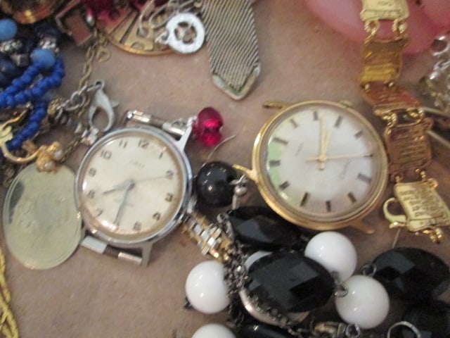 Large Grouping of Accent Fashion Jewelry Necklaces, Bracelets, Earrings, Men's & Ladies Watches, ... - 10