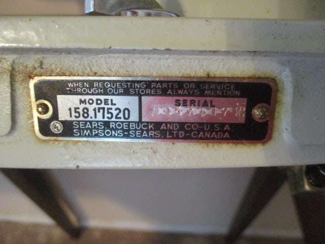 Vintage Sears Kenmore Model 2142 Sewing Machine in Wood Sewing Cabinet and - 5