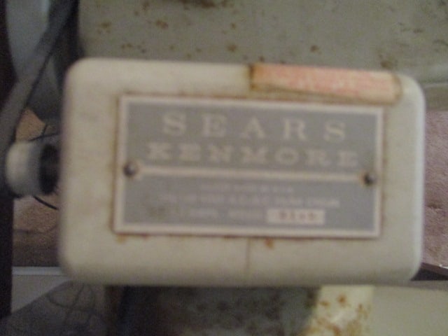 Vintage Sears Kenmore Model 2142 Sewing Machine in Wood Sewing Cabinet and - 6