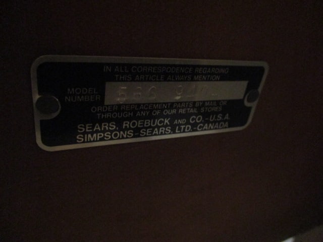 Vintage Sears Kenmore Model 2142 Sewing Machine in Wood Sewing Cabinet and - 7