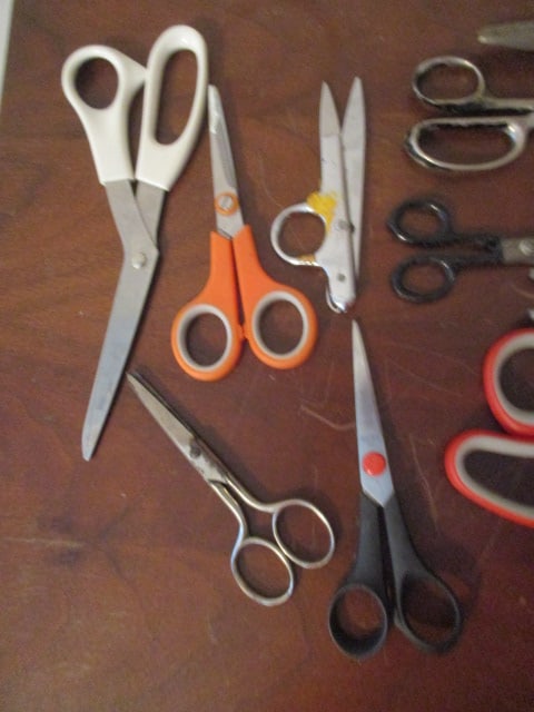 Grouping of Scissors: Hol-Lex Shears, Mundial 665-8 1/2 Pinking Shears, etc. - 2