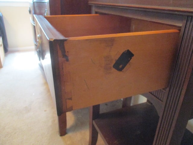 Vintage Dixie Mahogany Tiered Nightstand with Drawer - 5