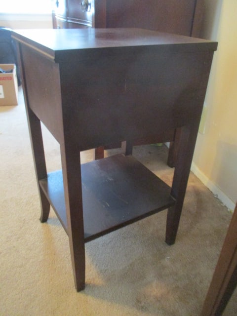 Vintage Dixie Mahogany Tiered Nightstand with Drawer - 6