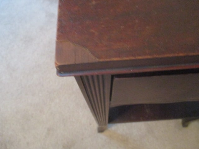 Vintage Dixie Mahogany Tiered Nightstand with Drawer - 7