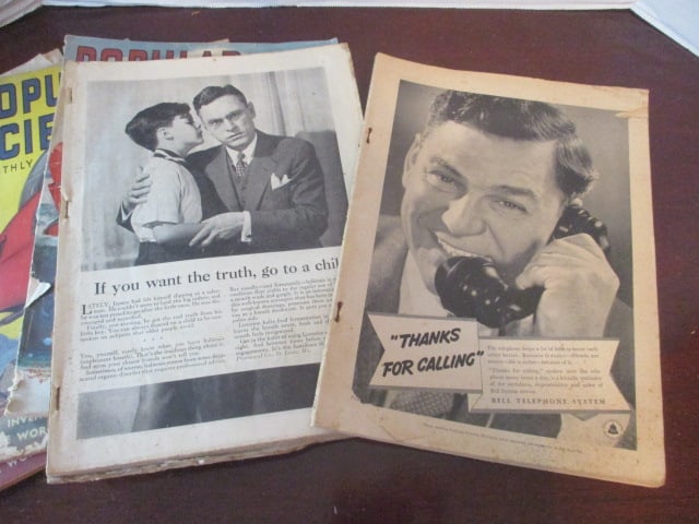 Grouping of Old Publications: "Popular Science", 1959 "Ahiman Rezon Free Masons" Code Book, - 7