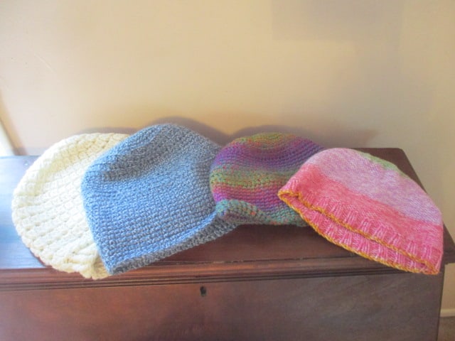 Two Ladies Synthetic Hair Layered Shag Cut Wigs and Handmade Chemo Caps - 8