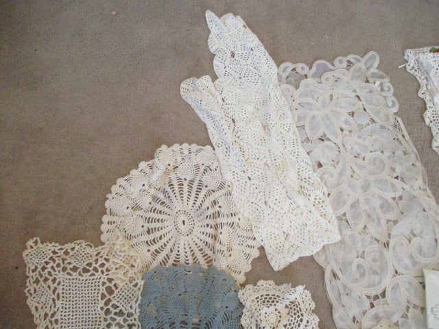 Vintage Lace Dollies and Table Cloths - 2