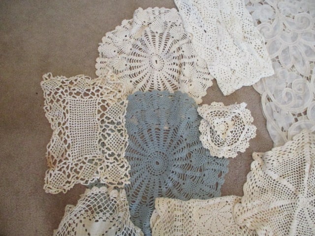 Vintage Lace Dollies and Table Cloths - 3