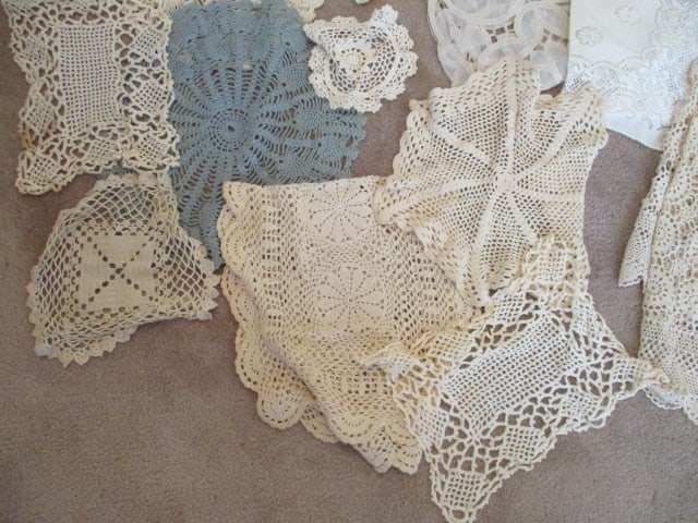 Vintage Lace Dollies and Table Cloths - 4