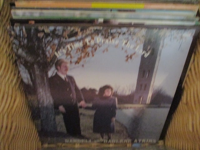 Vintage Vinyl LPs and Compilation Sets in Woven Basket - 8
