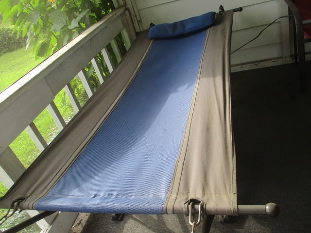 Portable Metal Frame Folding Hammock with Pillow and Rolling Storage Bag - 2