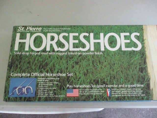 New Old Stock St. Pierre Solid Drop Forged Steel Horseshoe Set - 2