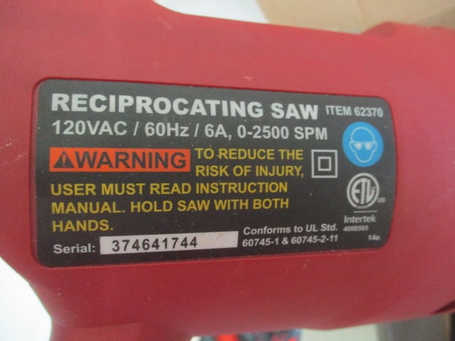 Chicago Electric Electric Heavy Duty 1/2" Drill and 6 Amp Reciprocating Saw - 6