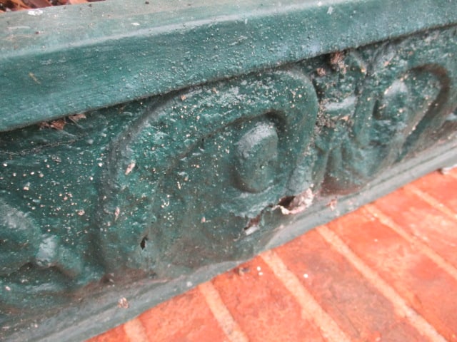 Pair of Painted Green Concrete Planters - 6