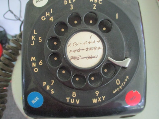Vintage Bell System Western Electric Black Metal Dial Rotary Desk Phone - 3