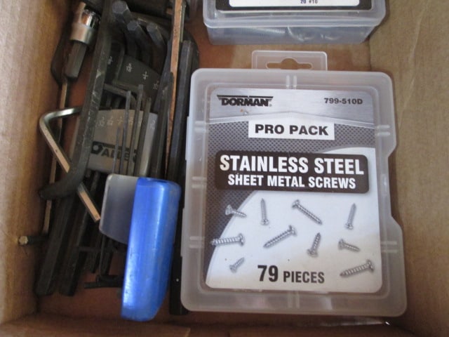 Grouping of Assorted Tools-Allen Wrenches, Fasteners, Lufkin 100' Tape Measure, etc. - 2