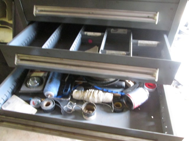 Stanley Vidmar Metal 10 Drawer Tool Cabinet and Contents - 4